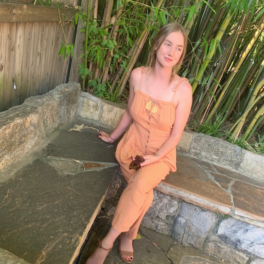 Peach jumpsuit
